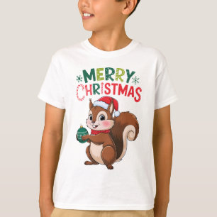 Weihnachtseichhörnchen mit Weihnachtsball T-Shirt