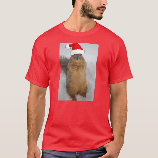 Weihnachtseichhörnchen T-Shirt (Vorderseite)