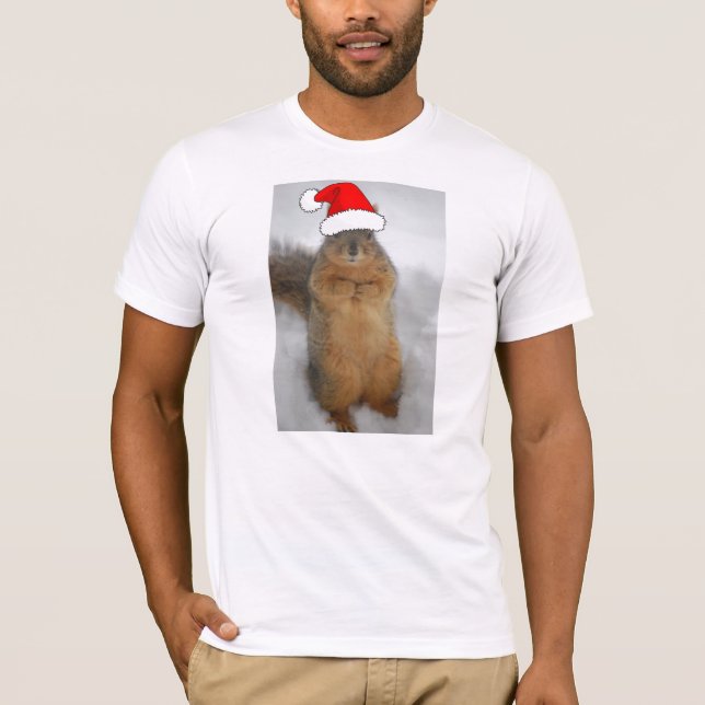 Weihnachtseichhörnchen T-Shirt (Vorderseite)