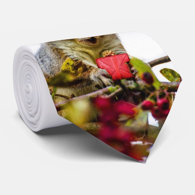 Weihnachtseichhörnchenkrawatte Krawatte (Gerollt)