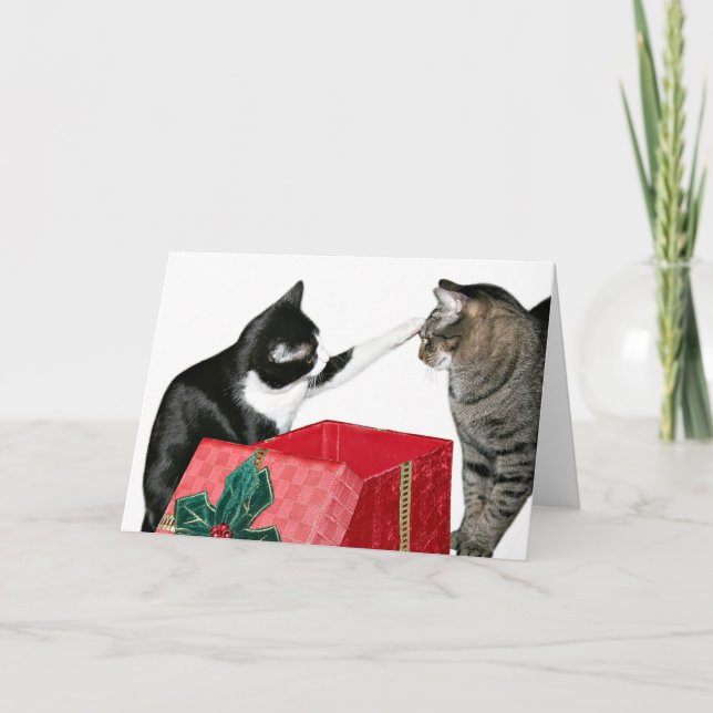 Weihnachtseiferin Feiertagskarte (Vorderseite)