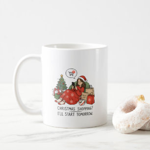 Weihnachtseinkäufe Beginne Ich Morgen – Lustig Kaffeetasse