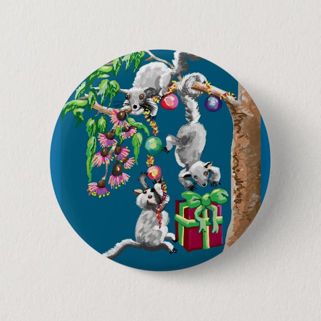Weihnachtseinkäufe Button (Vorderseite)