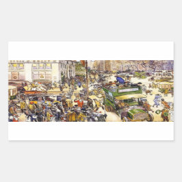 Weihnachtseinkäufer auf der Fifth Avenue (New York Rechteckiger Aufkleber