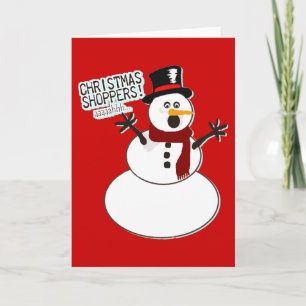 Weihnachtseinkäufer! Feiertagskarte