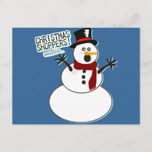 Weihnachtseinkäufer! Feiertagspostkarte