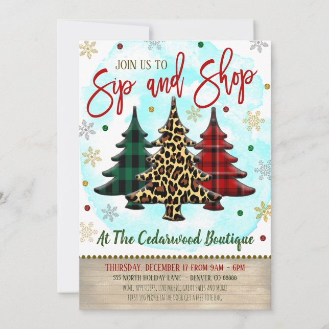 Weihnachtseinladung Einladung (Vorderseite)