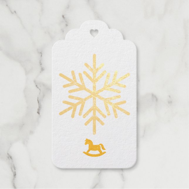 Weihnachtseinladung Geschenkanhänger (Vorderseite)