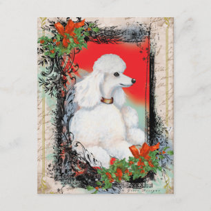 Weihnachtseinladung im Vintage-Stil mit weißem Pud Einladung