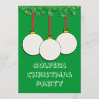 Weihnachtseinladungen für Golfspieler