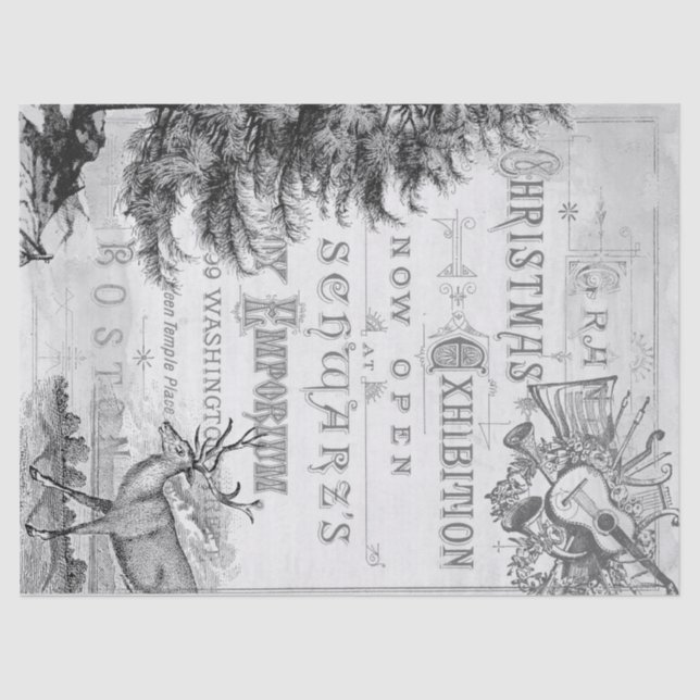 Weihnachtseintagsfliegen Decoupage Gewebe Seidenpapier (Vorderseite)