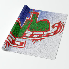 Weihnachtseis-Skate - Geschenkpapier