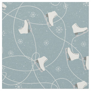 Weihnachtseis-Skate-Muster - Weihnachtsgeschenke Stoff