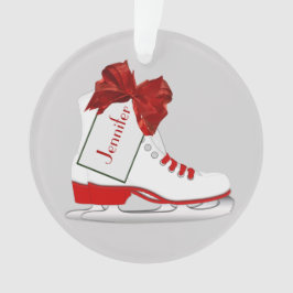 Weihnachtseis-Skate Rund Acrylschmuck Ornament