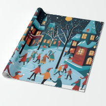 Weihnachtseis-Skaten.