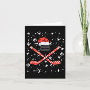 WeihnachtsEishockey Sticks Puck Xmas Sports Men B Karte