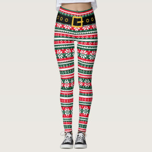 Weihnachtselbeine Funny Weihnachten Nordic Snowfla Leggings