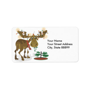 Weihnachtselch-Adressen-Etiketten Adressaufkleber