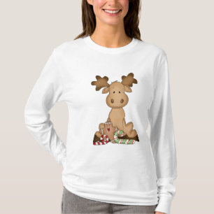 Weihnachtselch-langer Hülsen-Nano-T - Shirt