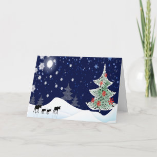 Weihnachtselche Feiertagskarte