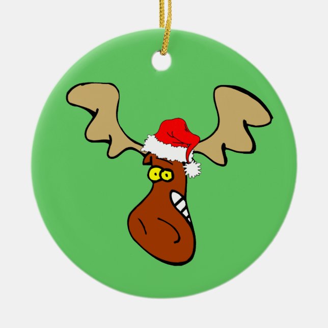 Weihnachtselche Keramik Ornament (Vorne)