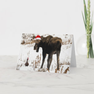 Weihnachtselche mit Entenfeiertagskarte Feiertagskarte