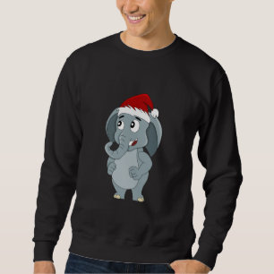Weihnachtselefant-Cartoon Sweatshirt