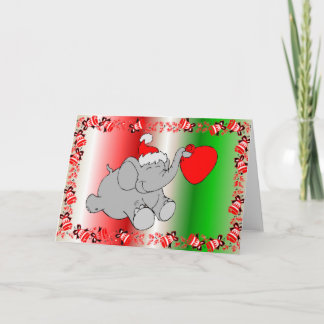 Weihnachtselefant Feiertagskarte