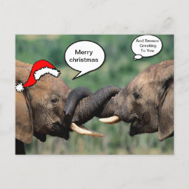 Weihnachtselefant Feiertagspostkarte