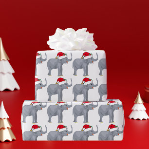 Weihnachtselefant Sankt niedlich Geschenkpapier