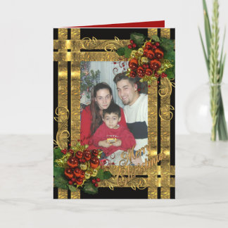 Weihnachtselegante Größengleichkarte für Ihr Foto Feiertagskarte