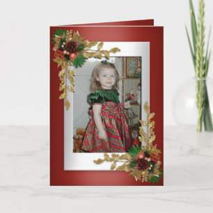 Weihnachtselegante Karte mit Foto