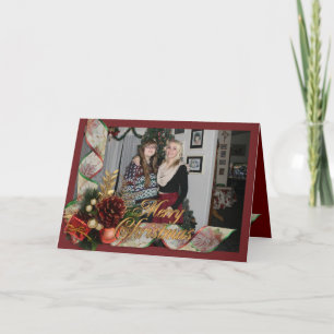 Weihnachtseleganz 2 Fotokarte Feiertagskarte