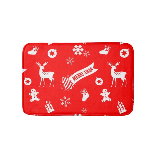 Weihnachtselemente Badematte (Vorderseite)