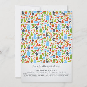 Weihnachtselemente Feiertag/Weihnachtsfeier Einlad Einladung