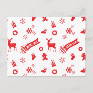 Weihnachtselemente Feiertagspostkarte