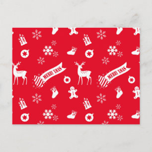 Weihnachtselemente Feiertagspostkarte