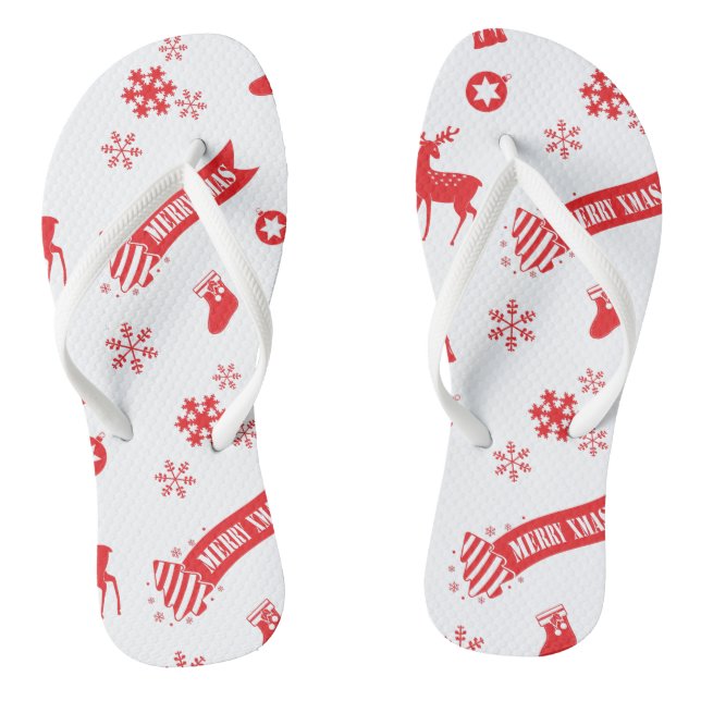 Weihnachtselemente Flip Flops (Fußbett)