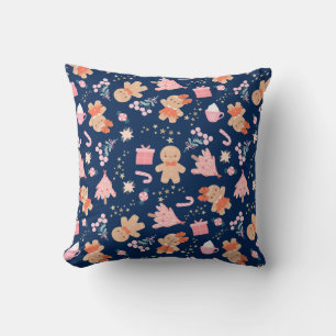 Weihnachtselemente für Navy Blue Kissen