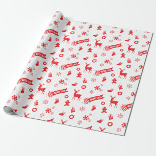 Weihnachtselemente Geschenkpapier