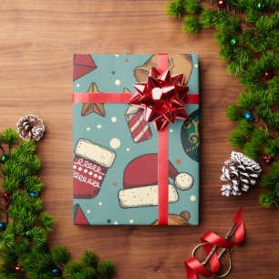 Weihnachtselemente geschenkpapier