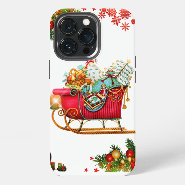 Weihnachtselemente iPhone Hülle (Hinten)