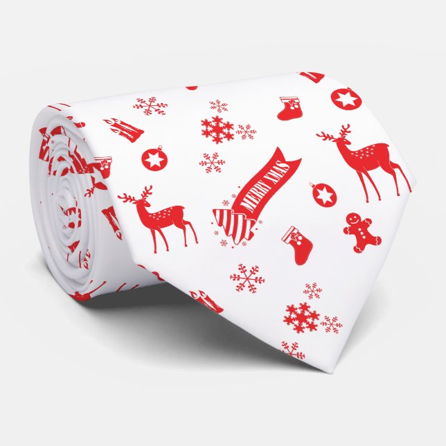 Weihnachtselemente Krawatte (Gerollt)