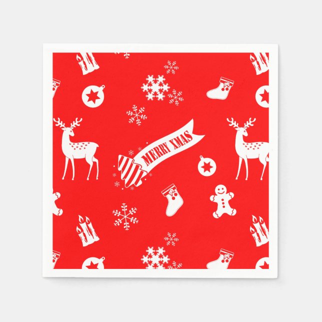 Weihnachtselemente Serviette (Vorderseite)