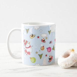 Weihnachtselemente Snowman Pattern Kaffeemaschine Kaffeetasse