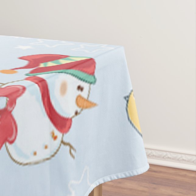 Weihnachtselemente Snowman Pattern Tischdecke (Beispiel)