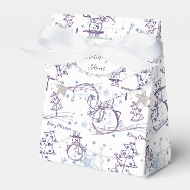 Weihnachtselemente Snowman Sketch Geschenkschachtel (Vorderseite)