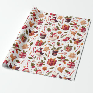 Weihnachtselemente   Weihnachtsgeschenke Geschenkpapier