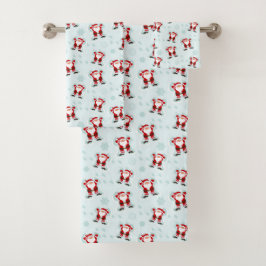 Weihnachtselemente Weihnachtsmann Badhandtuch Set
