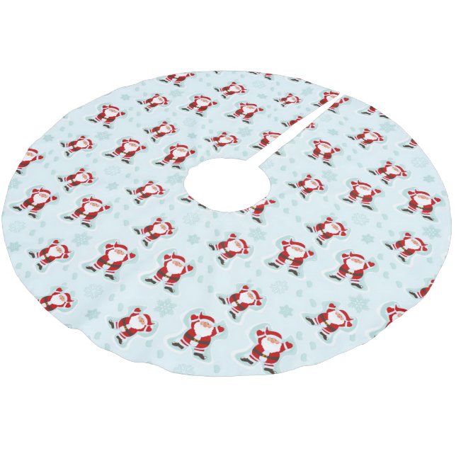 Weihnachtselemente Weihnachtsmann  Polyester Weihnachtsbaumdecke (Schrägansicht)